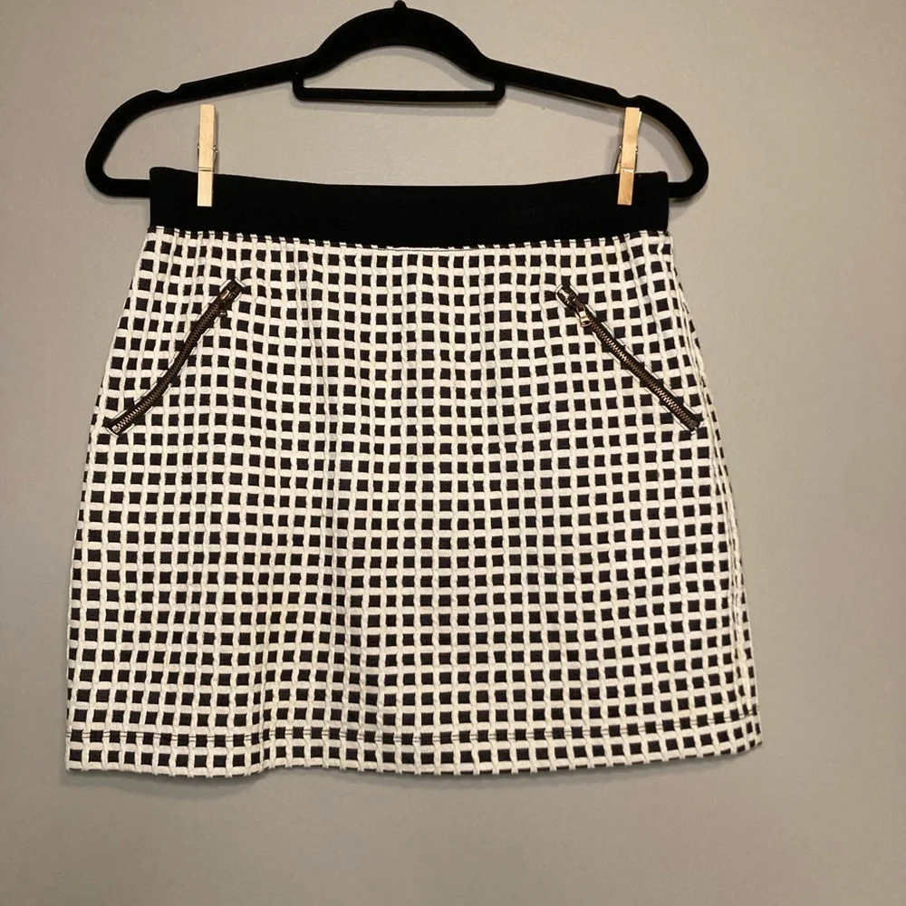 Lou & Grey S Skirt Black White Pockets Zippers. - Picture 1 of 5